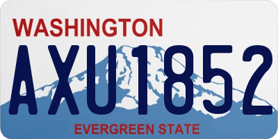 WA license plate AXU1852
