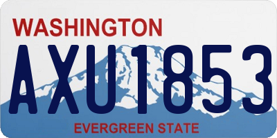 WA license plate AXU1853