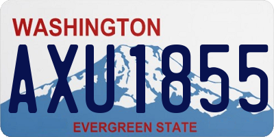 WA license plate AXU1855