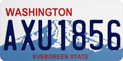 WA license plate AXU1856