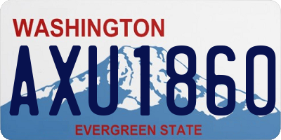 WA license plate AXU1860