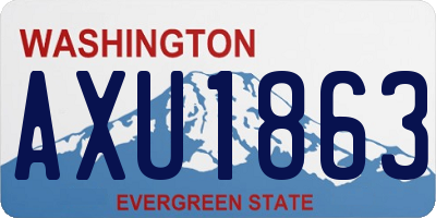WA license plate AXU1863