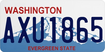 WA license plate AXU1865