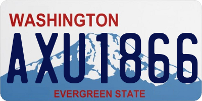WA license plate AXU1866