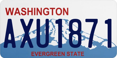 WA license plate AXU1871