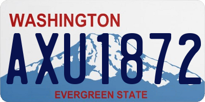 WA license plate AXU1872