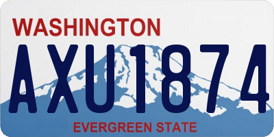 WA license plate AXU1874