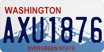 WA license plate AXU1876