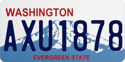 WA license plate AXU1878