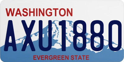 WA license plate AXU1880
