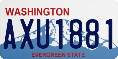 WA license plate AXU1881