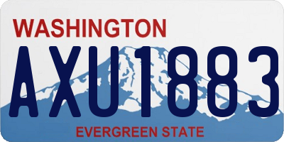 WA license plate AXU1883