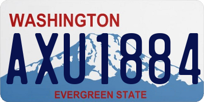 WA license plate AXU1884