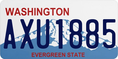 WA license plate AXU1885