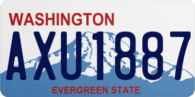 WA license plate AXU1887