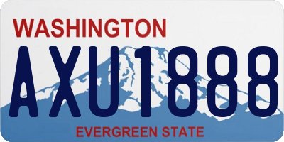 WA license plate AXU1888