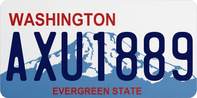 WA license plate AXU1889