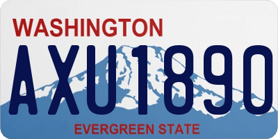 WA license plate AXU1890