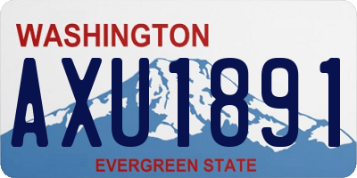 WA license plate AXU1891
