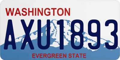 WA license plate AXU1893