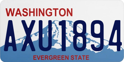 WA license plate AXU1894