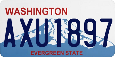 WA license plate AXU1897