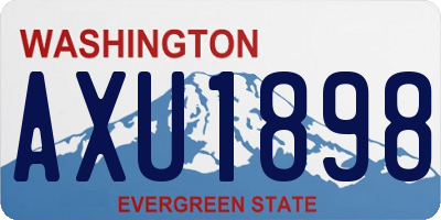 WA license plate AXU1898