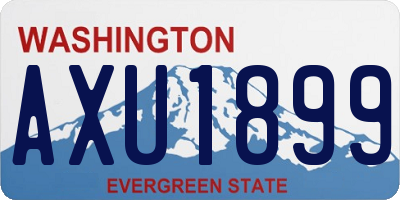 WA license plate AXU1899
