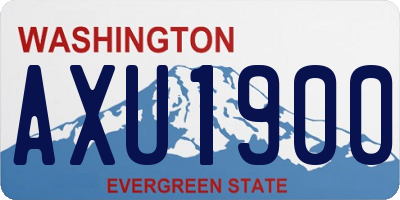 WA license plate AXU1900