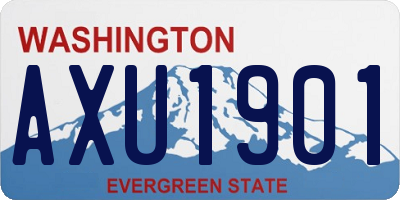 WA license plate AXU1901