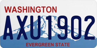 WA license plate AXU1902