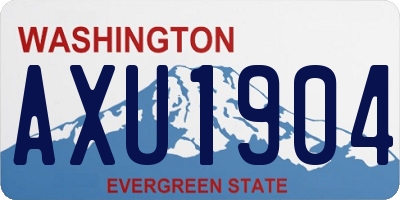 WA license plate AXU1904