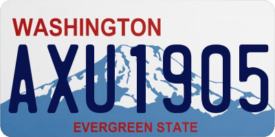 WA license plate AXU1905