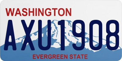 WA license plate AXU1908