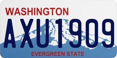 WA license plate AXU1909