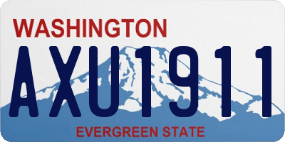 WA license plate AXU1911