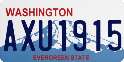WA license plate AXU1915