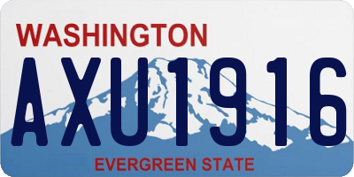 WA license plate AXU1916