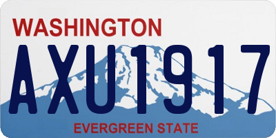 WA license plate AXU1917
