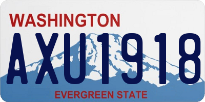 WA license plate AXU1918