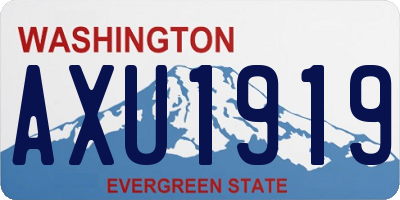 WA license plate AXU1919