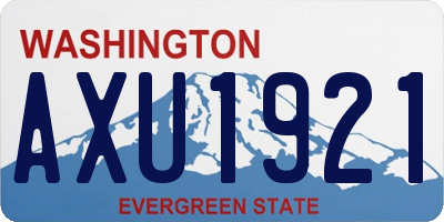 WA license plate AXU1921