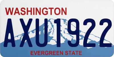 WA license plate AXU1922