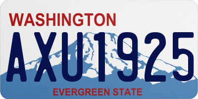WA license plate AXU1925
