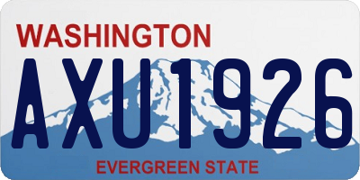 WA license plate AXU1926