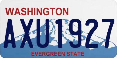 WA license plate AXU1927