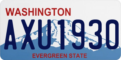 WA license plate AXU1930