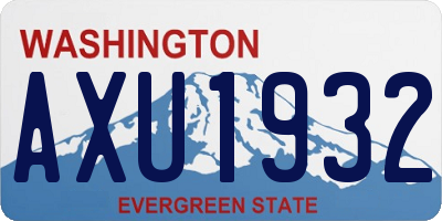WA license plate AXU1932