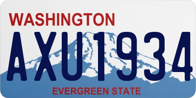 WA license plate AXU1934
