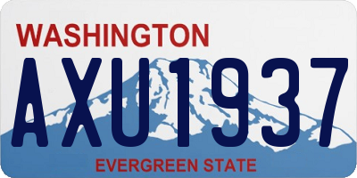 WA license plate AXU1937